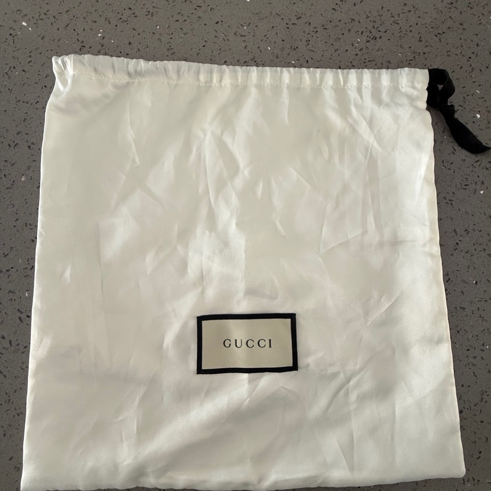 Gucci Cream Fabric Bag with Black Trim